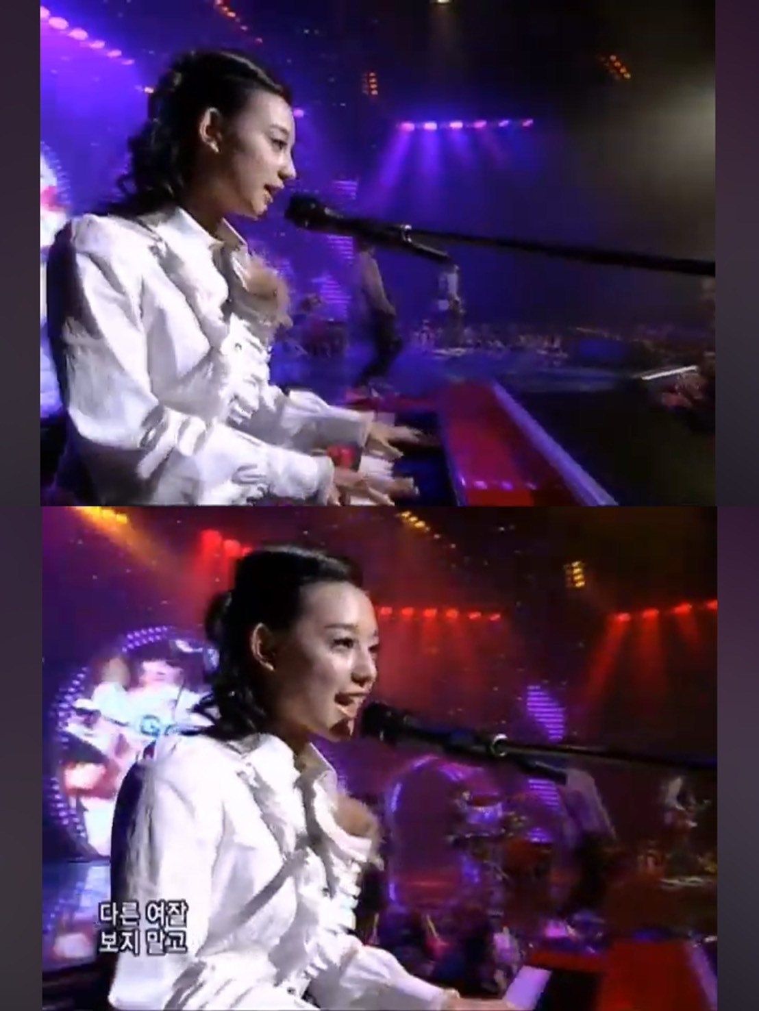 金智媛與Younha登上了音樂節目中一同表演