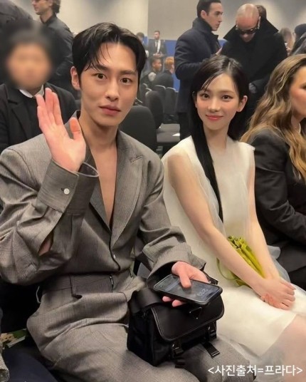 Karina 與李宰旭參加時尚品牌 PRADA 系列活動
